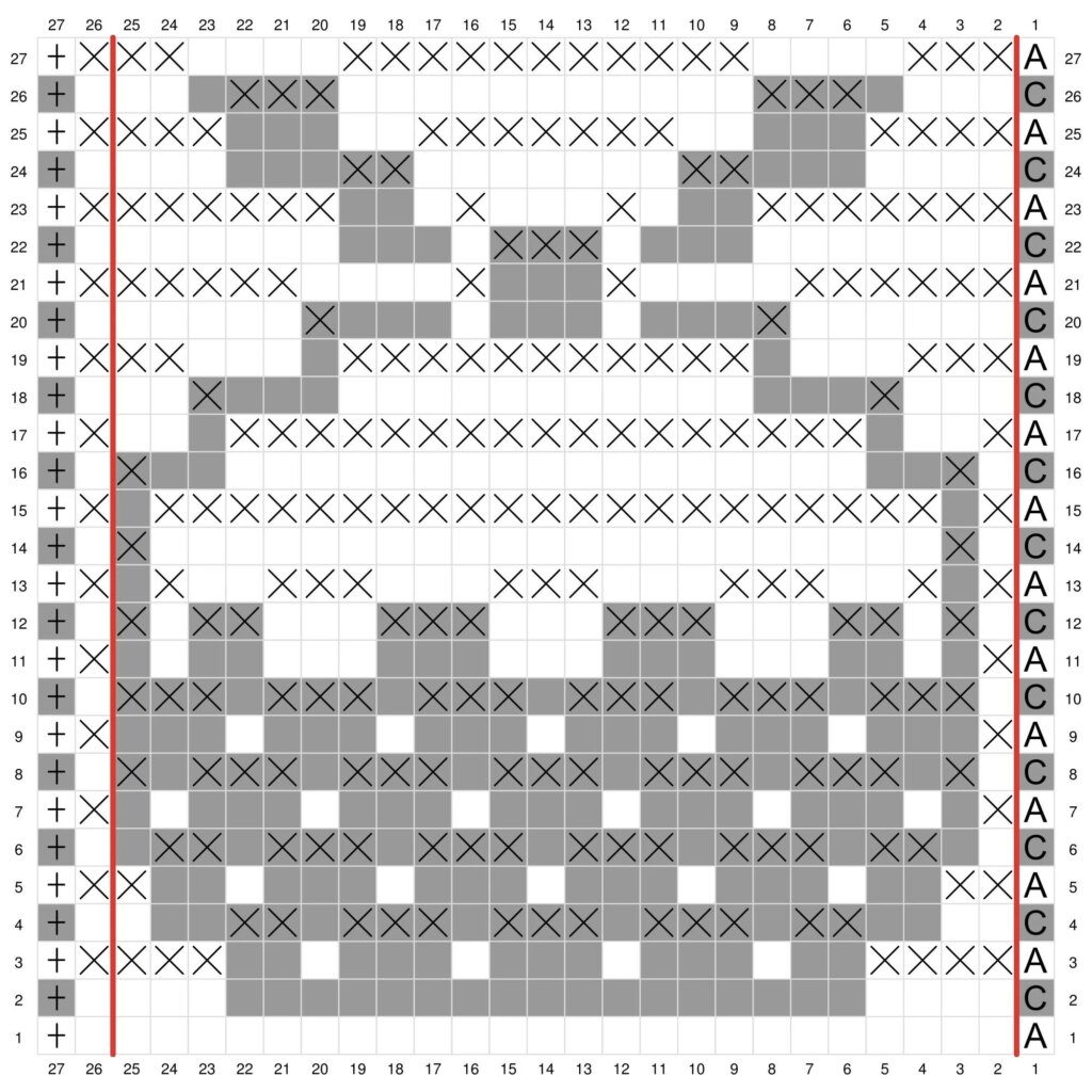 Geometric colorwork knitting chart
