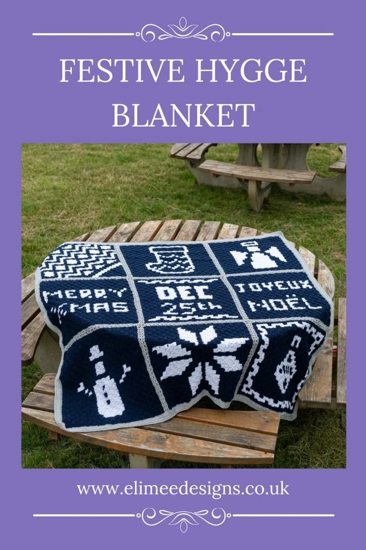Festive hygge crochet blanket