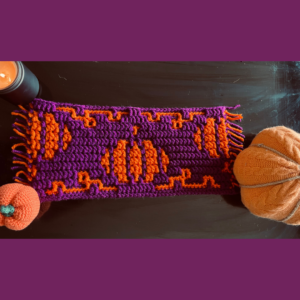 Crochet pumpkin pattern runner