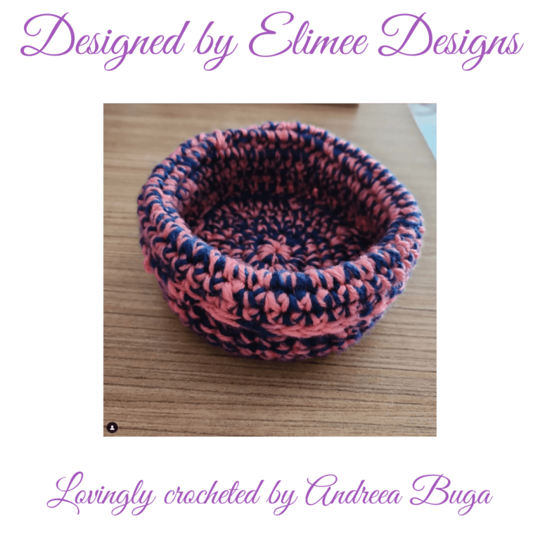 Elimee Designs pink navy basket
