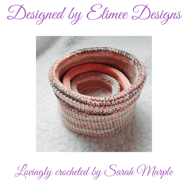 Nested crocheted baskets