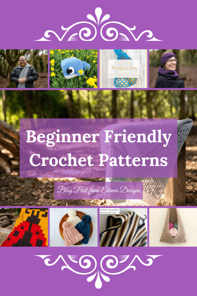 Beginner crochet patterns collage