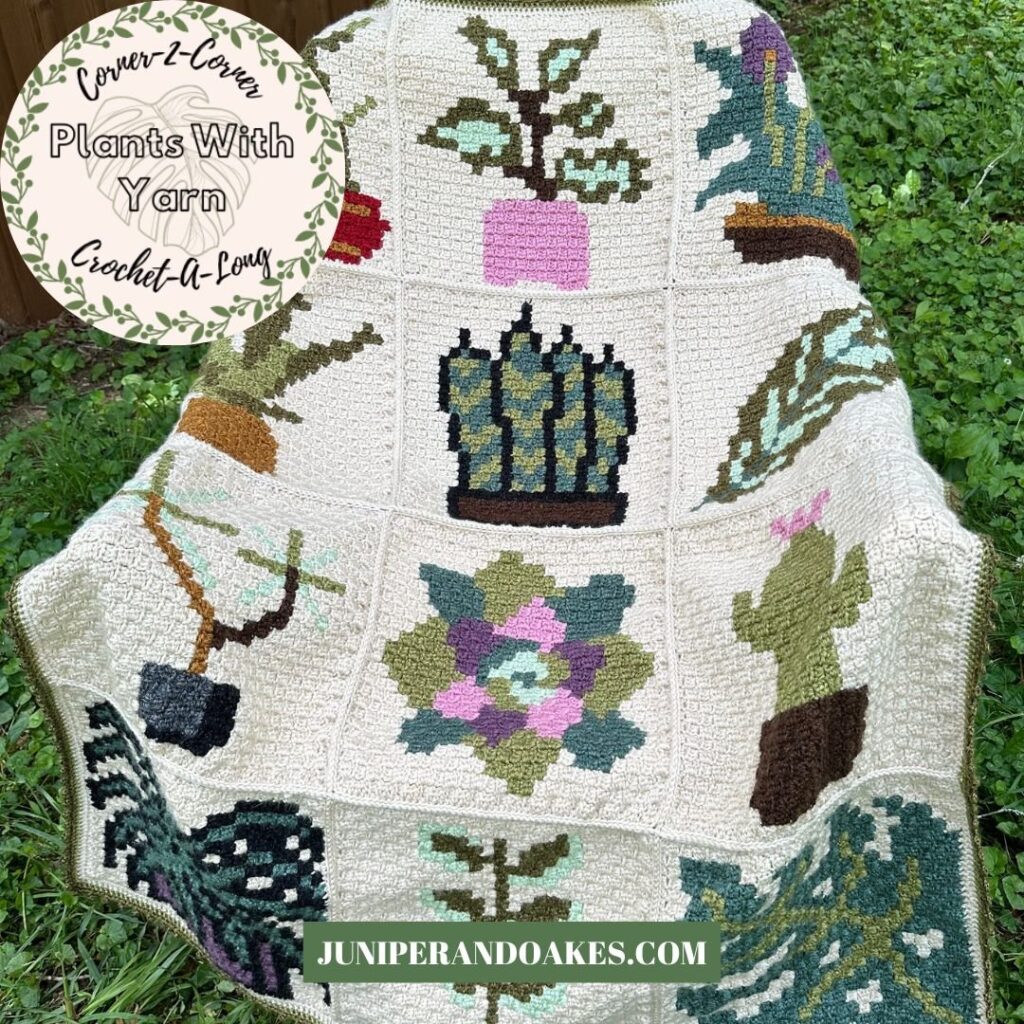 Crocheted plant blanket pattern