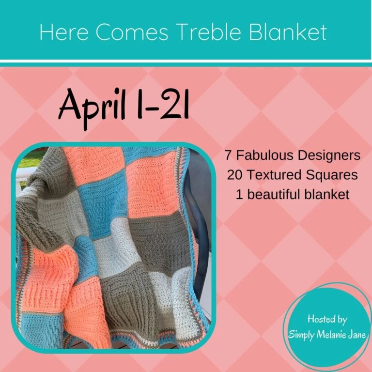Textured crochet blanket squares
