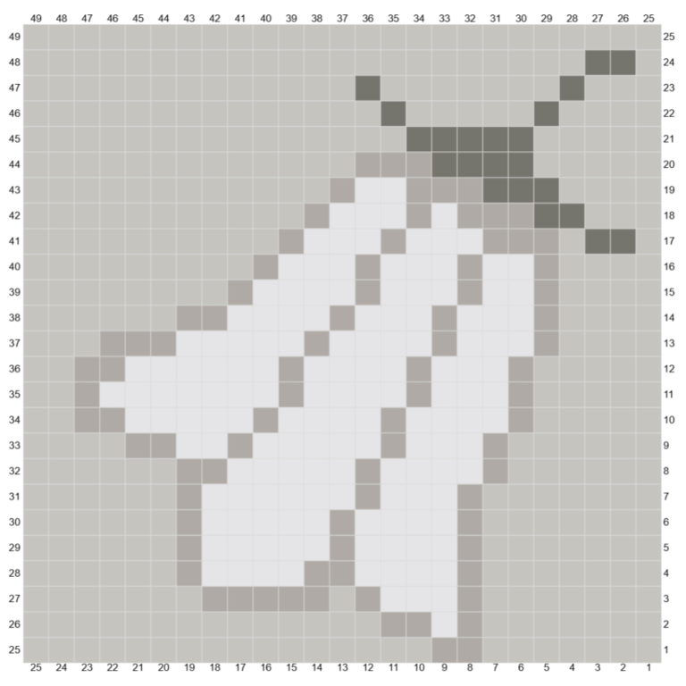 Reindeer knitting chart