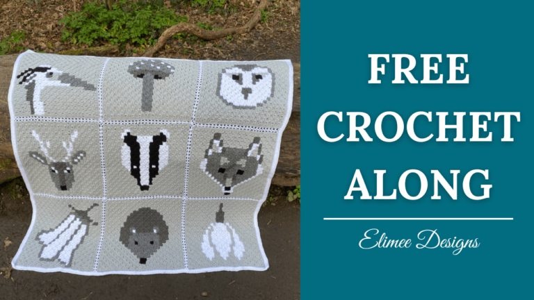 Woodland animal crochet blanket
