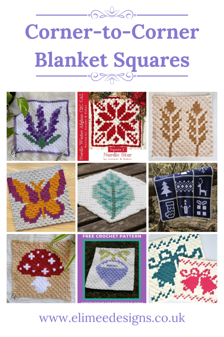 C2C crochet blanket squares patterns