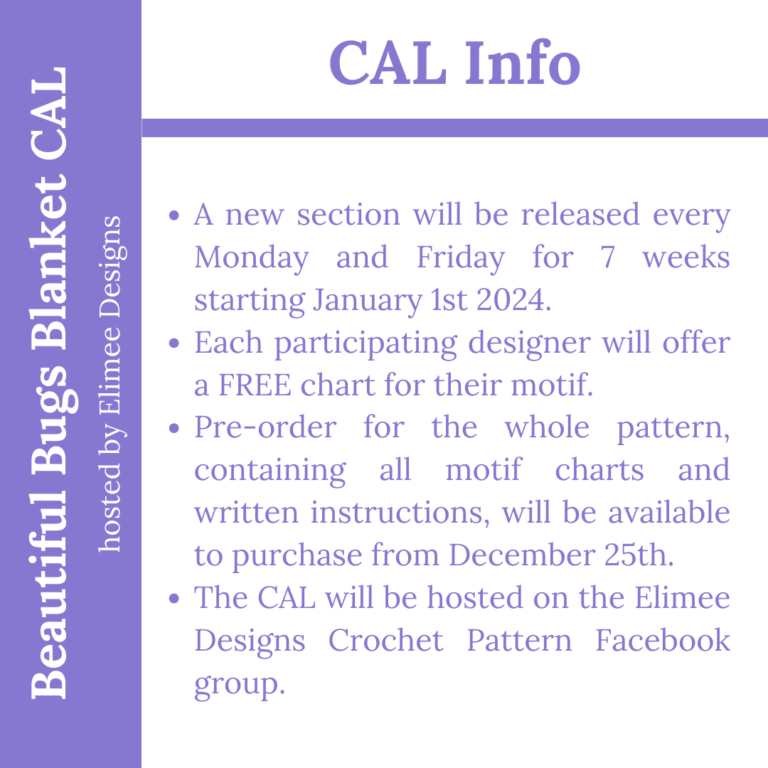Beautiful Bugs Blanket CAL Info