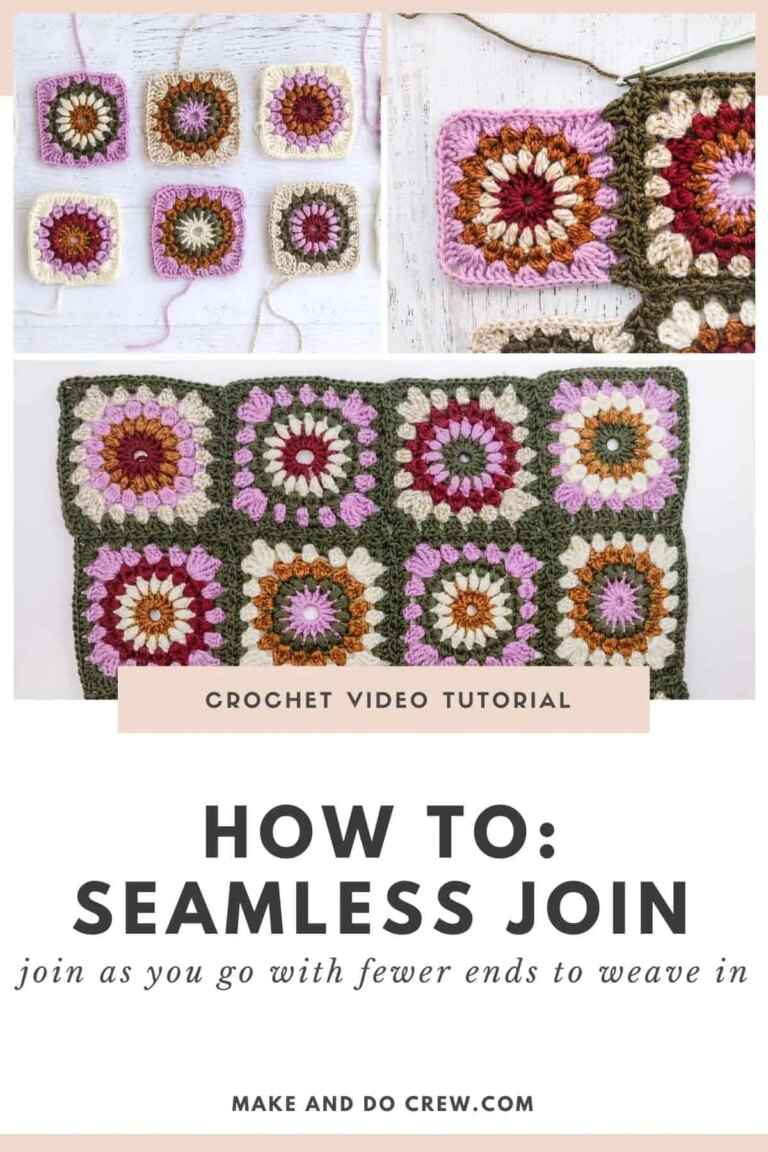 Seamless crochet granny squares
