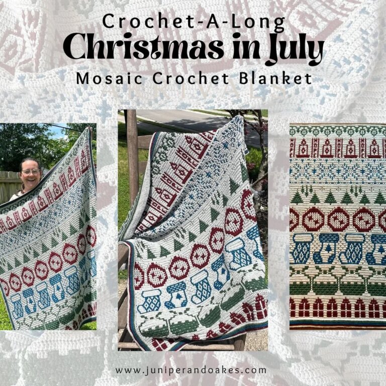 Christmas Mosaic Crochet Blanket