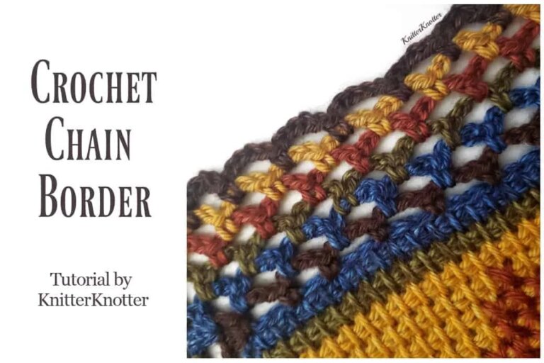 Colorful crochet chain border