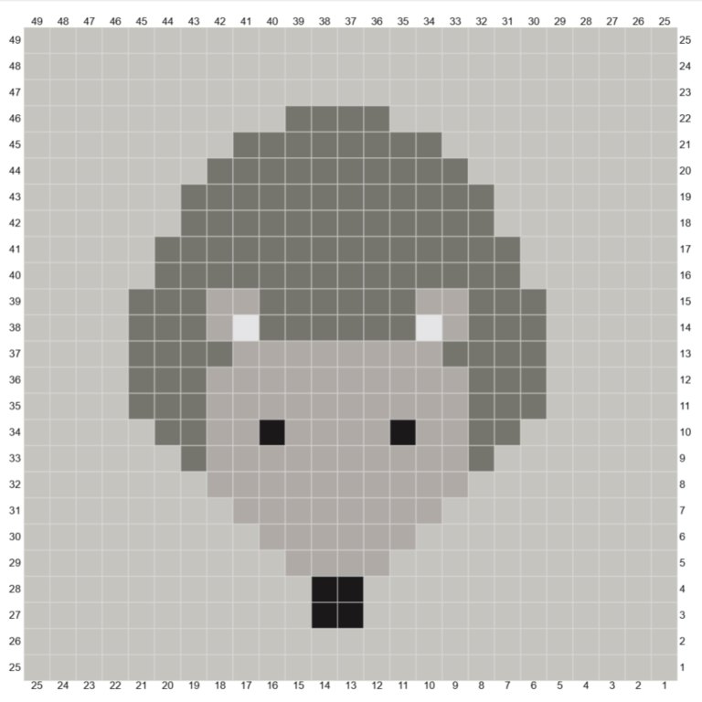 Goat head pixel pattern