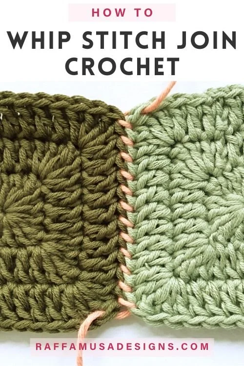 Whip stitch crochet join