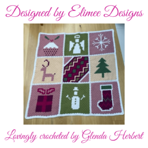 Christmas crochet blanket squares