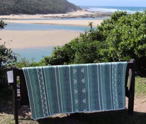 Geometric blanket coastal view