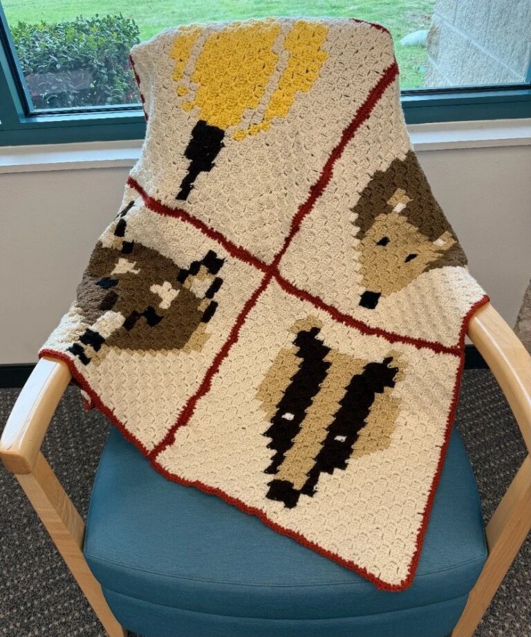Woodland crochet blanket
