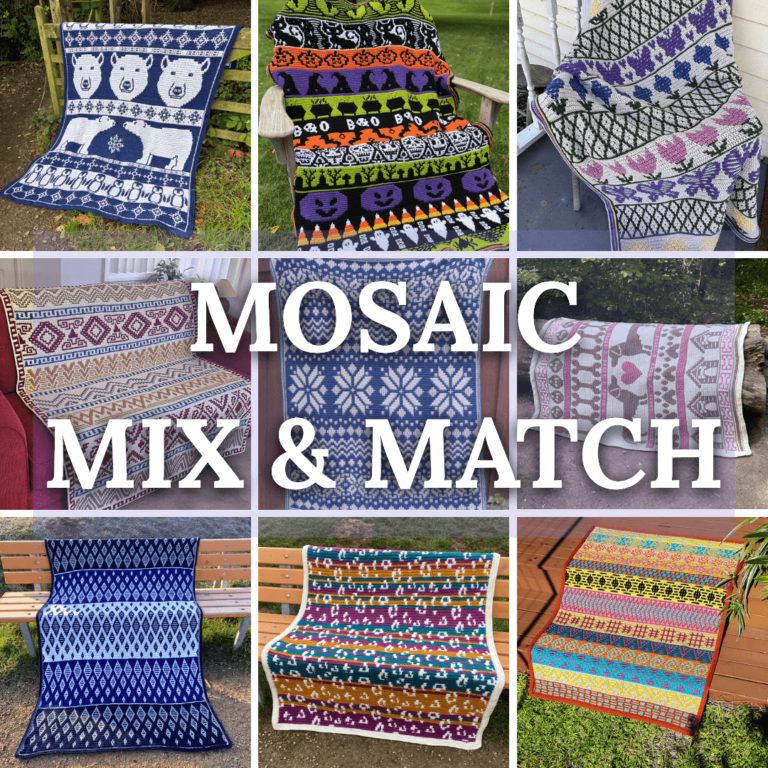 Diverse mosaic crochet blankets