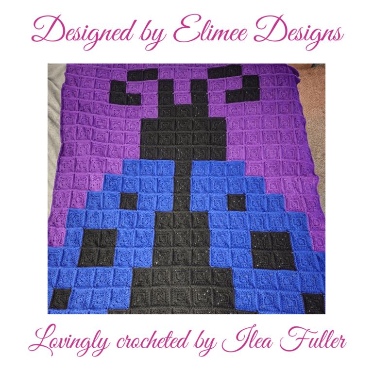 Space Invaders crochet blanket