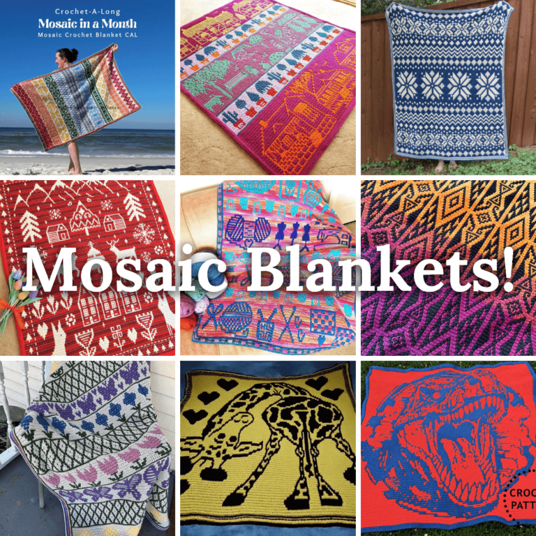 Mosaic crochet blankets collection
