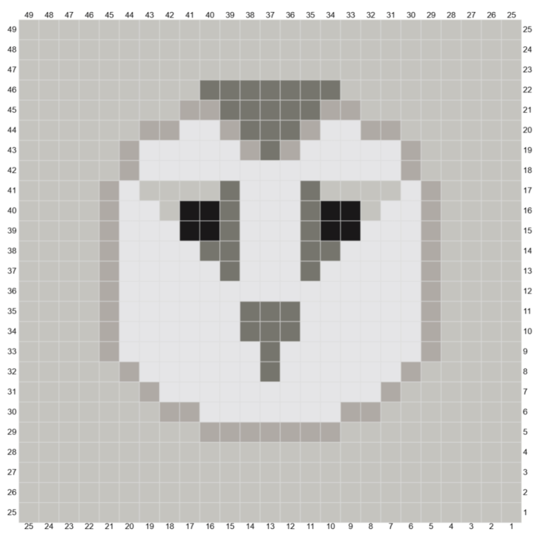 Cute ghost pixel pattern