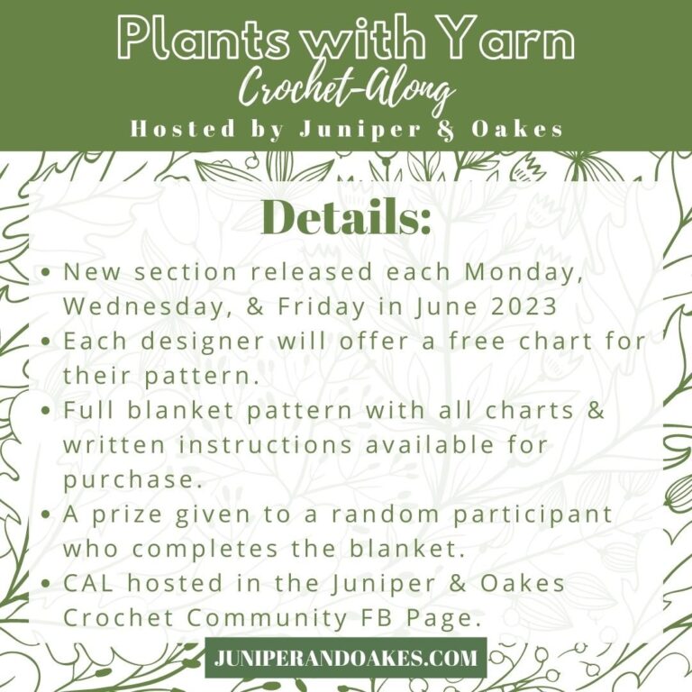 Plants with Yarn CAL details