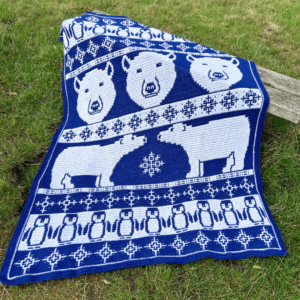 Polar bear penguin blanket