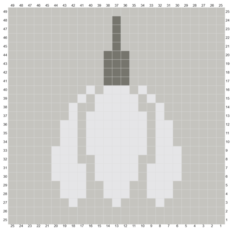 Knitting pumpkin chart pattern