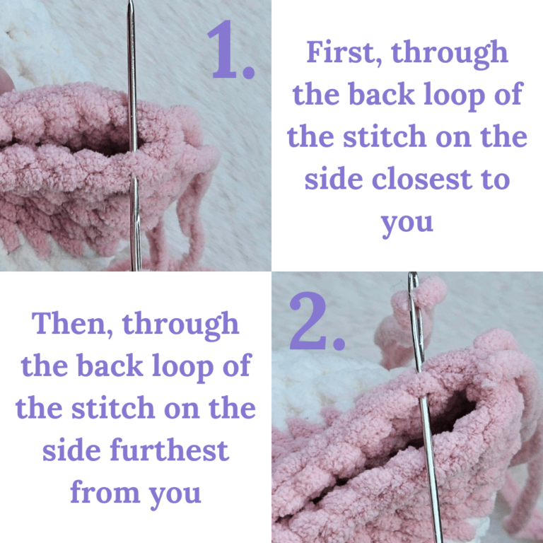 Yarn needle stitching tutorial