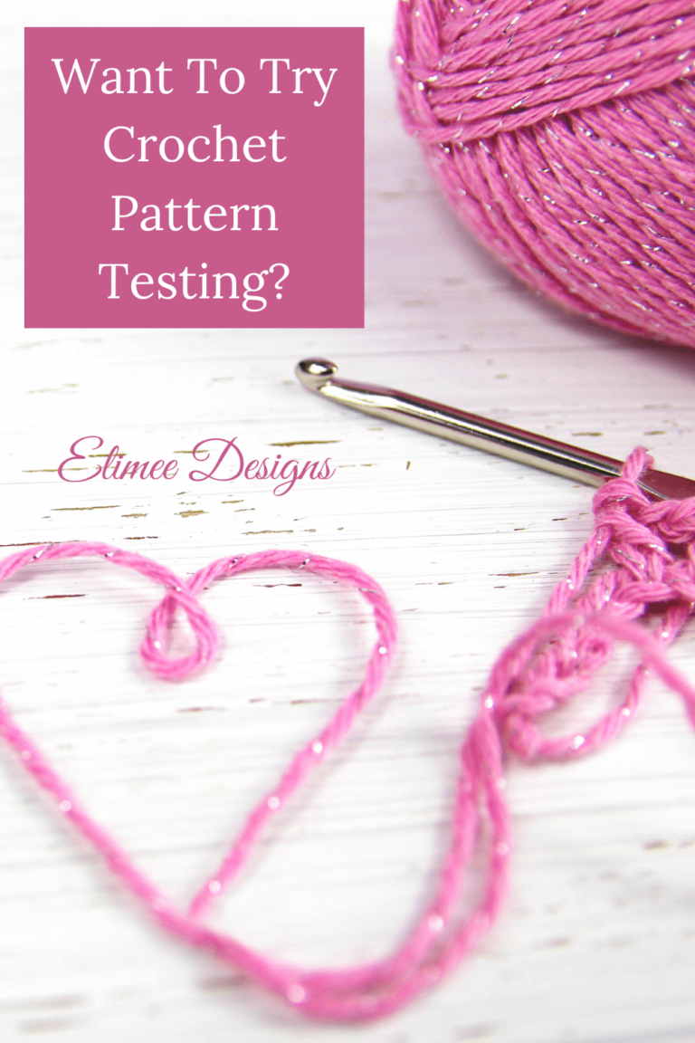 Pink yarn crochet pattern testing