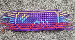 Colorful mosaic crochet