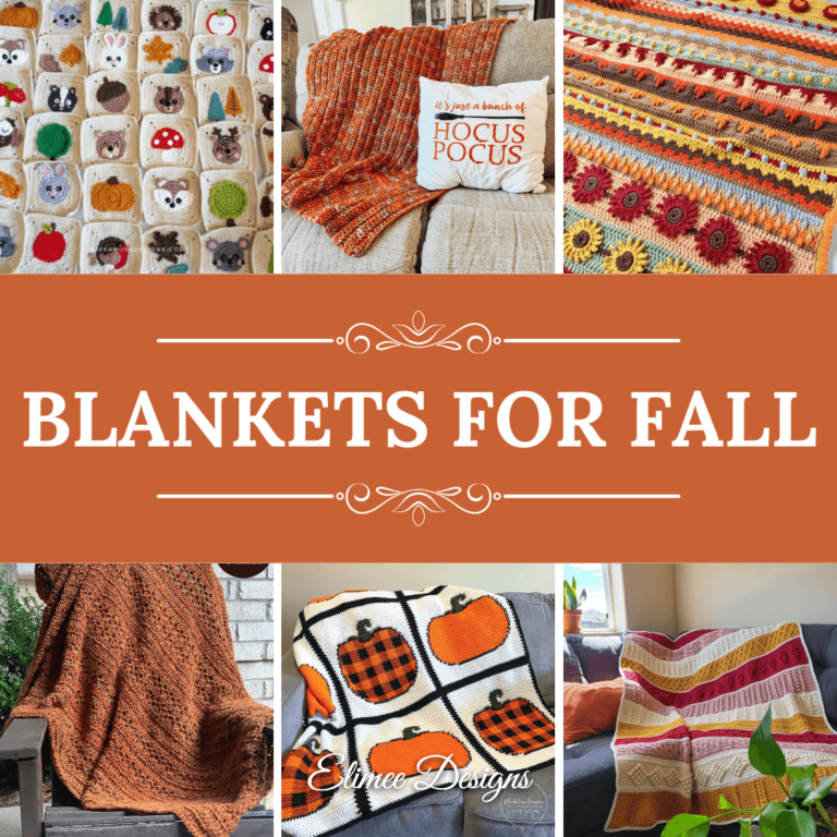 Fall crochet blanket collection