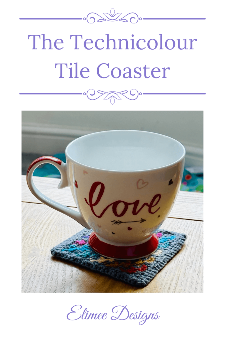 Crocheted Technicolour Tile Coaster