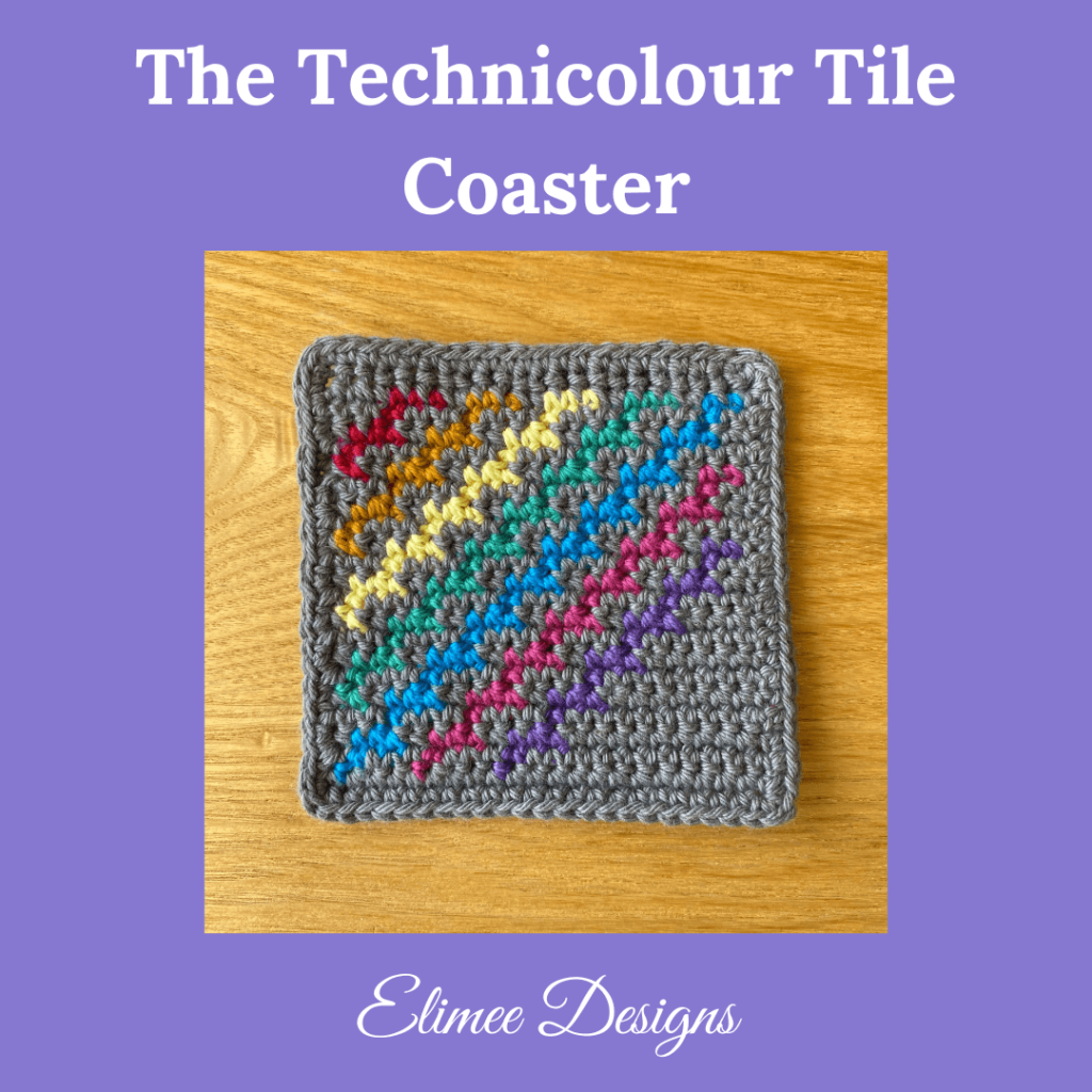 Technicolour Tile Crochet Coaster