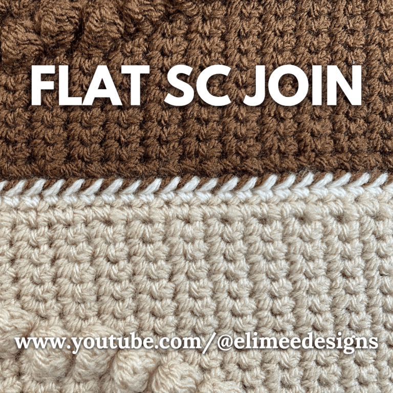 Flat SC crochet join