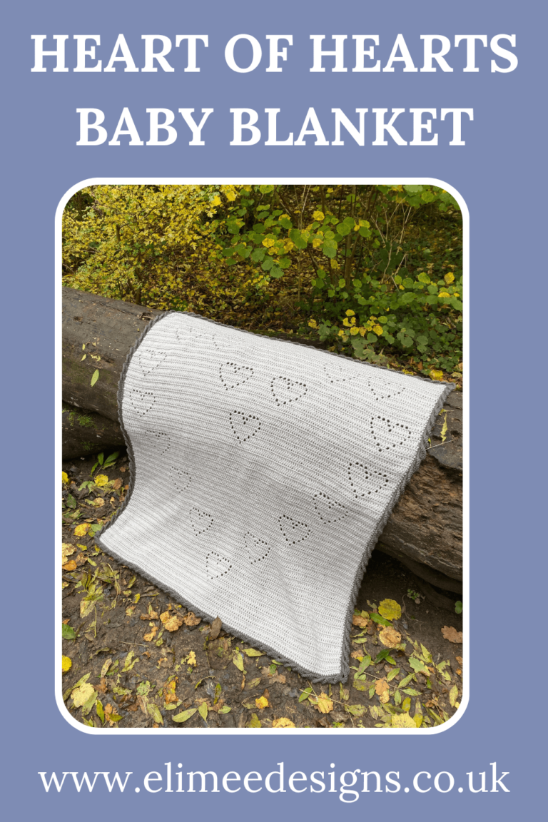 Crochet heart baby blanket pattern