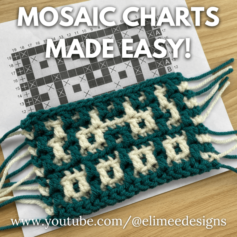 Mosaic crochet chart tutorial