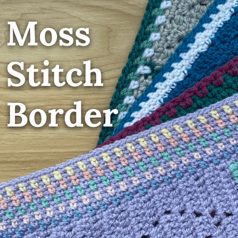 Moss Stitch Crochet Border Swatches