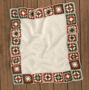 Crochet granny square blanket