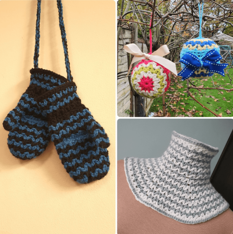 Handmade crocheted winter accessories