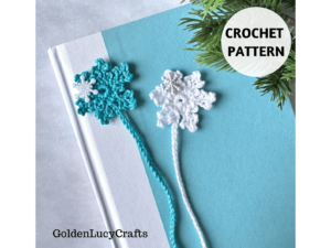 Crochet snowflake bookmark pattern