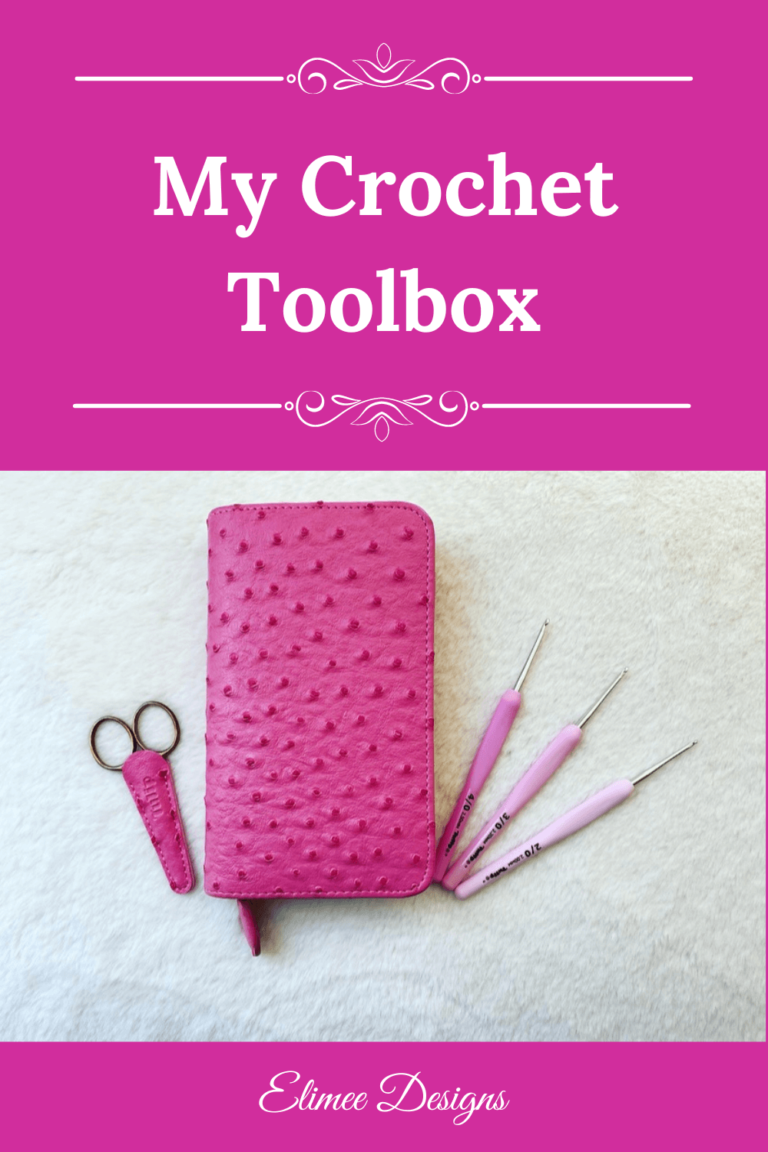 Pink crochet tools kit